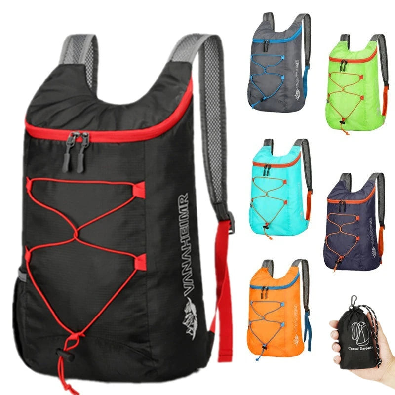 Leichter - robuster 20L Outdoor-Klapprucksack wasserdicht in 6 Farben