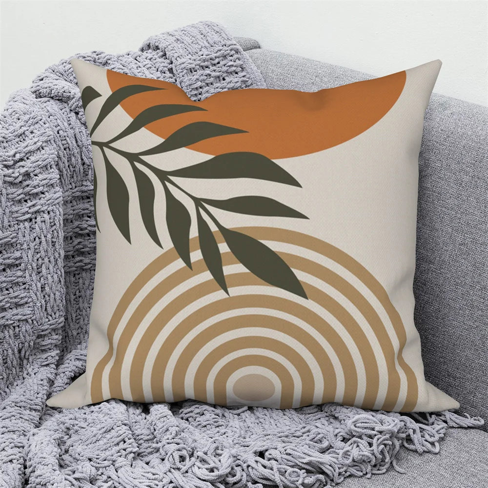 Dekorativer Kissenbezug mit abstrakten Zweigen für Zuhause und Auto