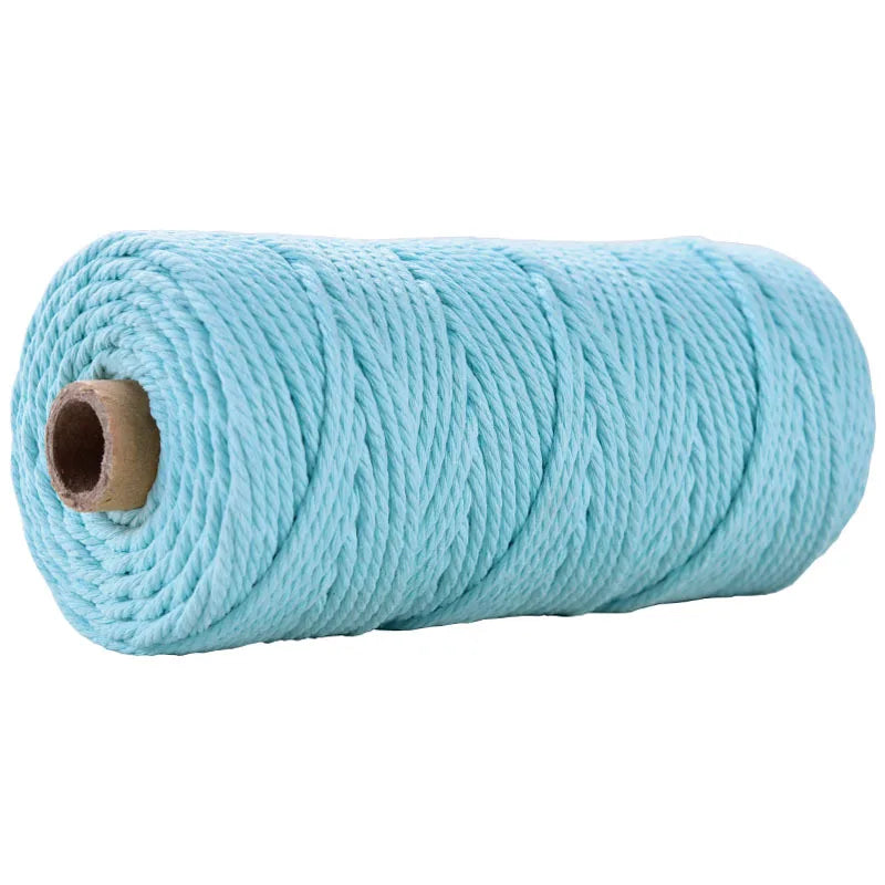 100 m Rolle bunte 3 mm Baumwollschnur für DIY und Dekoration