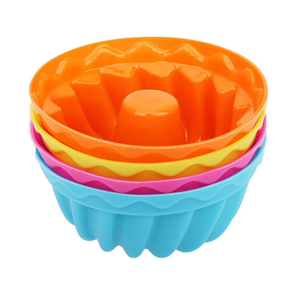 Silikon Backform 12 Stück Antihaft Donut Muffin Gelee Pudding Form
