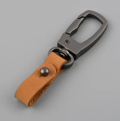 Handgemachter Leder-Schlüsselanhänger in Schwarz, Braun - Grün – Robust - Stilvoll
