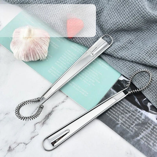 Handlicher Mini-Eimixer aus Edelstahl mit manuellem Schneebesen