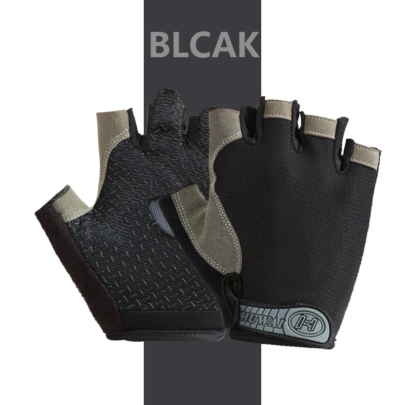 Maximaler Grip - Komfort: Fingerlose Gym Handschuhe unisex, atmungsaktiv - rutschfest