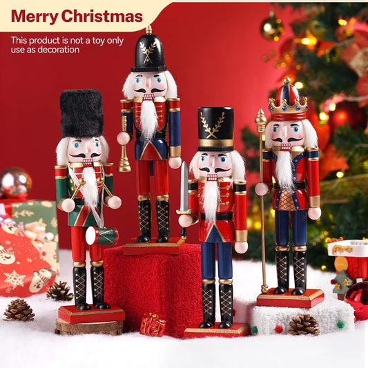 30 cm Holz Nussknacker Marionette Soldat Dekoration