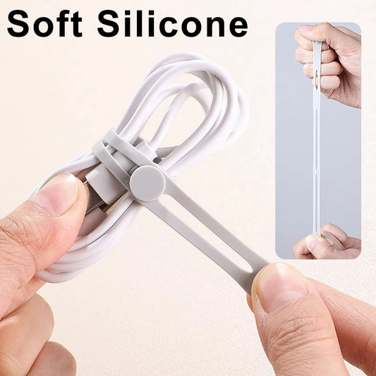 Silikon Kabelbinder 12mm breit elastisch verstellbar wiederverwendbar