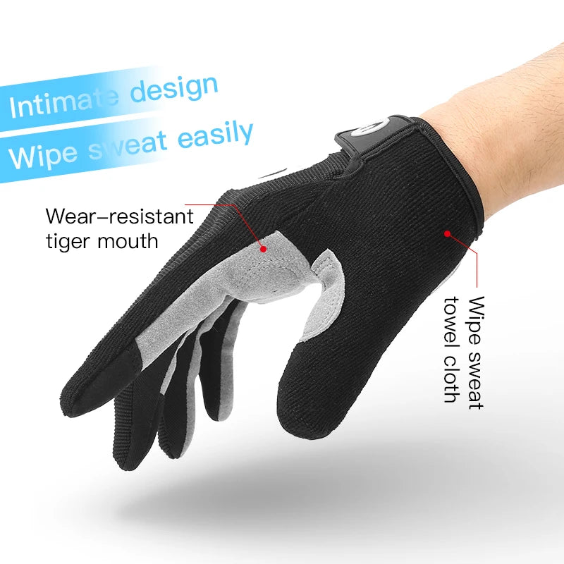 Atmungsaktive Vollfinger Fahrradhandschuhe mit Anti-Rutsch und Touchscreen