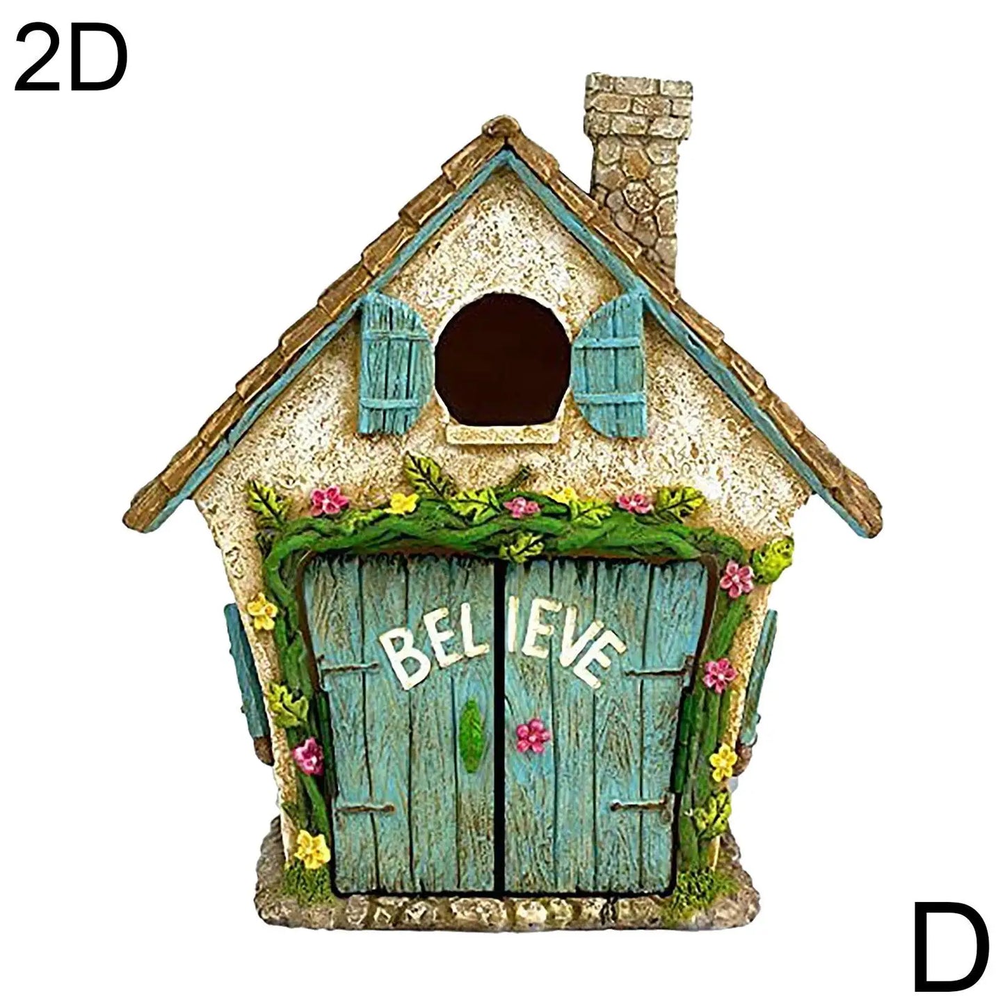Kreatives 2D Fee Garten Miniaturen Set mit leuchtenden Ornamenten