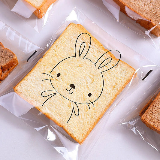 100 oder 200 Stück Bedruckte Selbstverschließende Gebäckbeutel