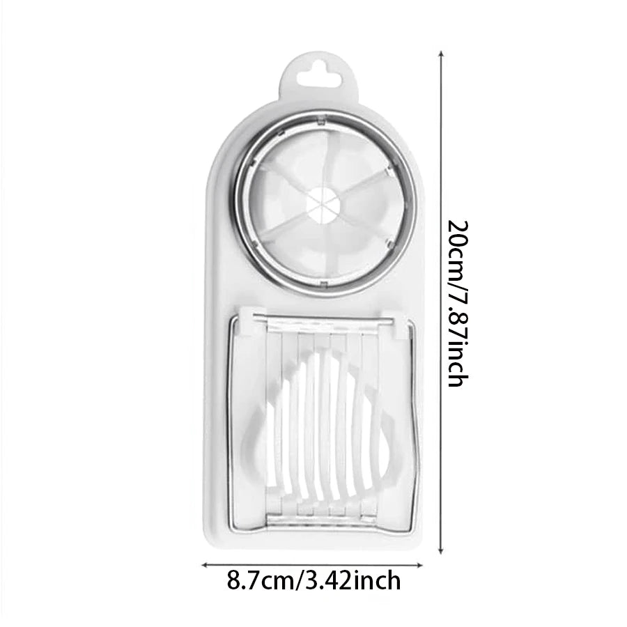 Präziser 2-in-1 Eierschneider mit Edelstahl - PP-Basis – Schnell - Umweltfreundlich