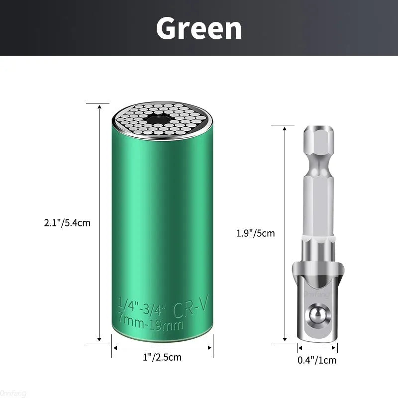 Universal Steckschlüsselsatz 7-19mm Chrom-Vanadium Multifunktions-Werkzeug