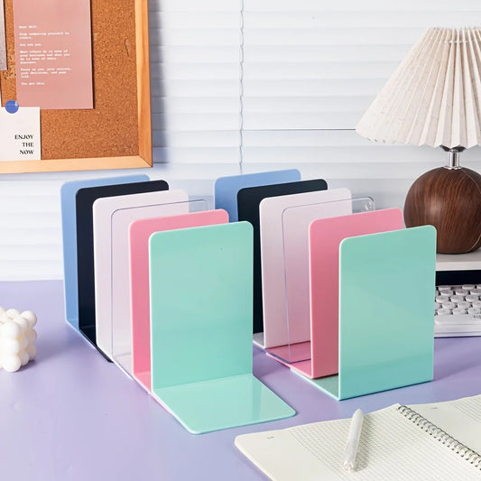 Set 2 große L-förmige Buchstützen für minimalistisches Bücherregal