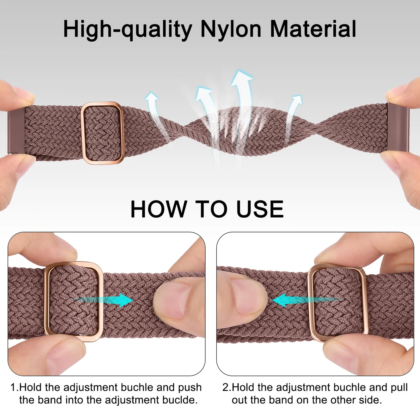 Elastisches Nylon-Sportarmband kompatibel mit Huawei Watch 42/46 mm unisex