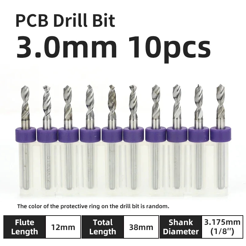 Präzisions Mikrobohrer Set Wolframkarbid für PCB Holz CNC 0.1-3.175mm