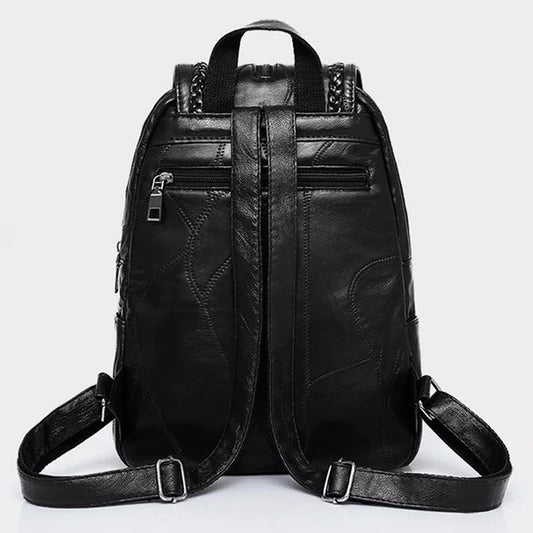 Damen Multifunktions Rucksack Umhängetasche Faltbar Schwarz