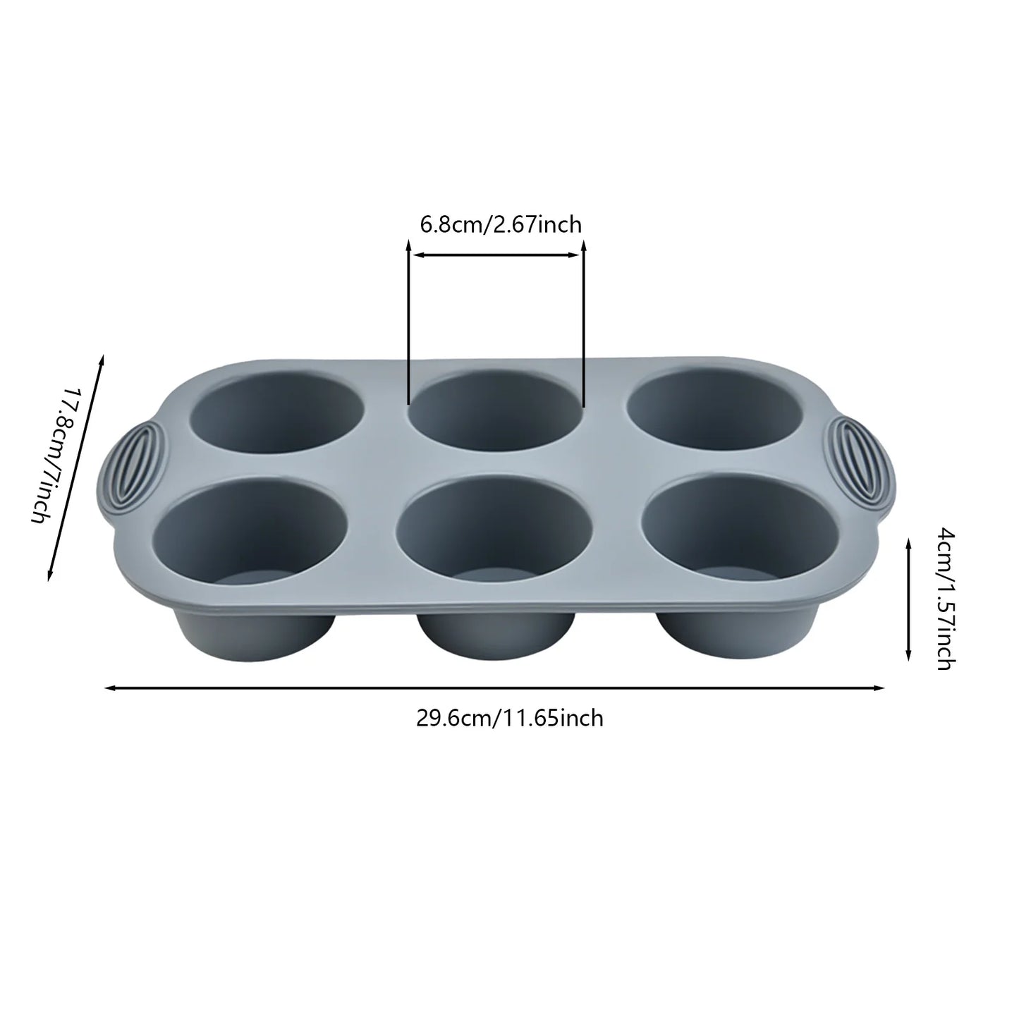 Flexible Silikon-Muffinform 6 Tassen – Antihaft - spülmaschinenfest fürs Backen