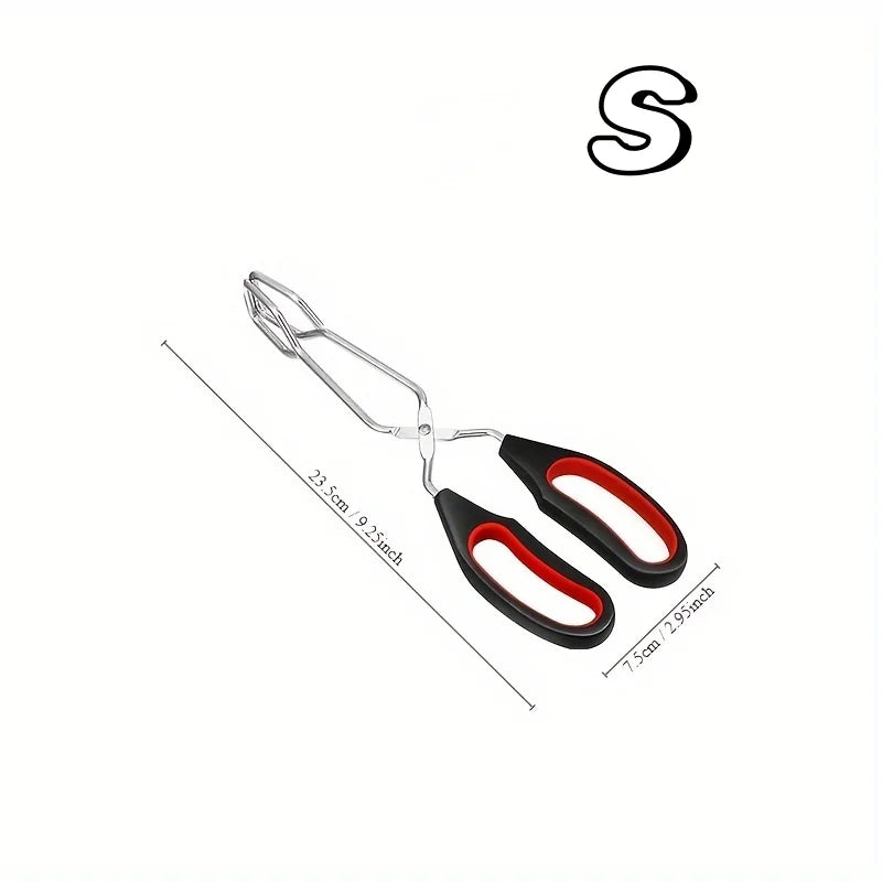 Vielseitige 3er-Grill-Scherenzangen aus Edelstahl mit rutschfestem Griffset