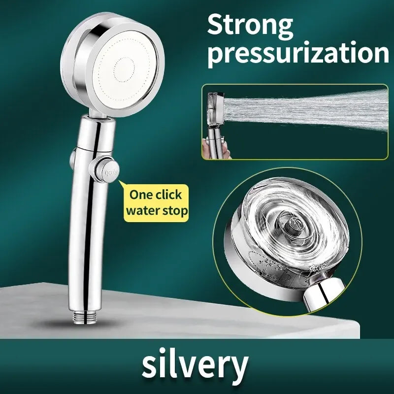 Hochdruck Duschkopf aus ABS mit 360° Rotation - Wassersparfunktion