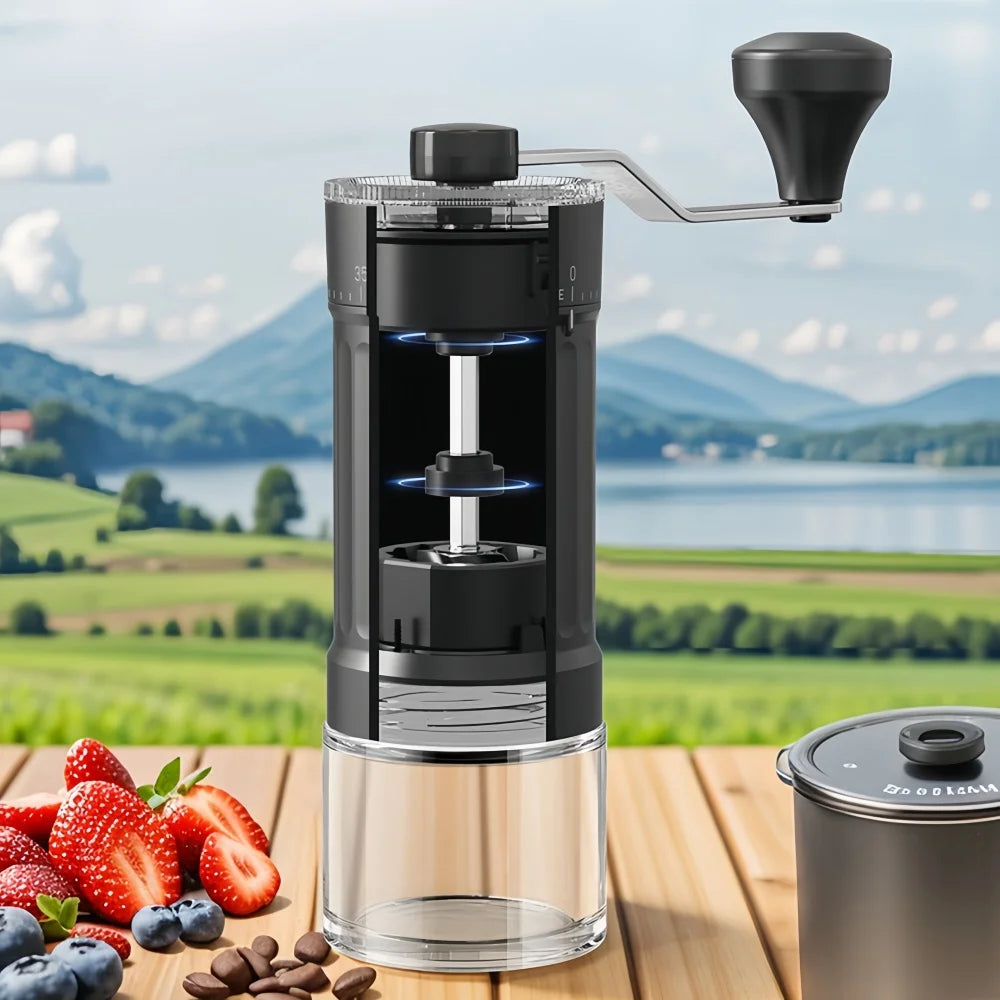 Manuelle Kaffeemühle mit 40-Gang Keramik-Schleifkern und Skala