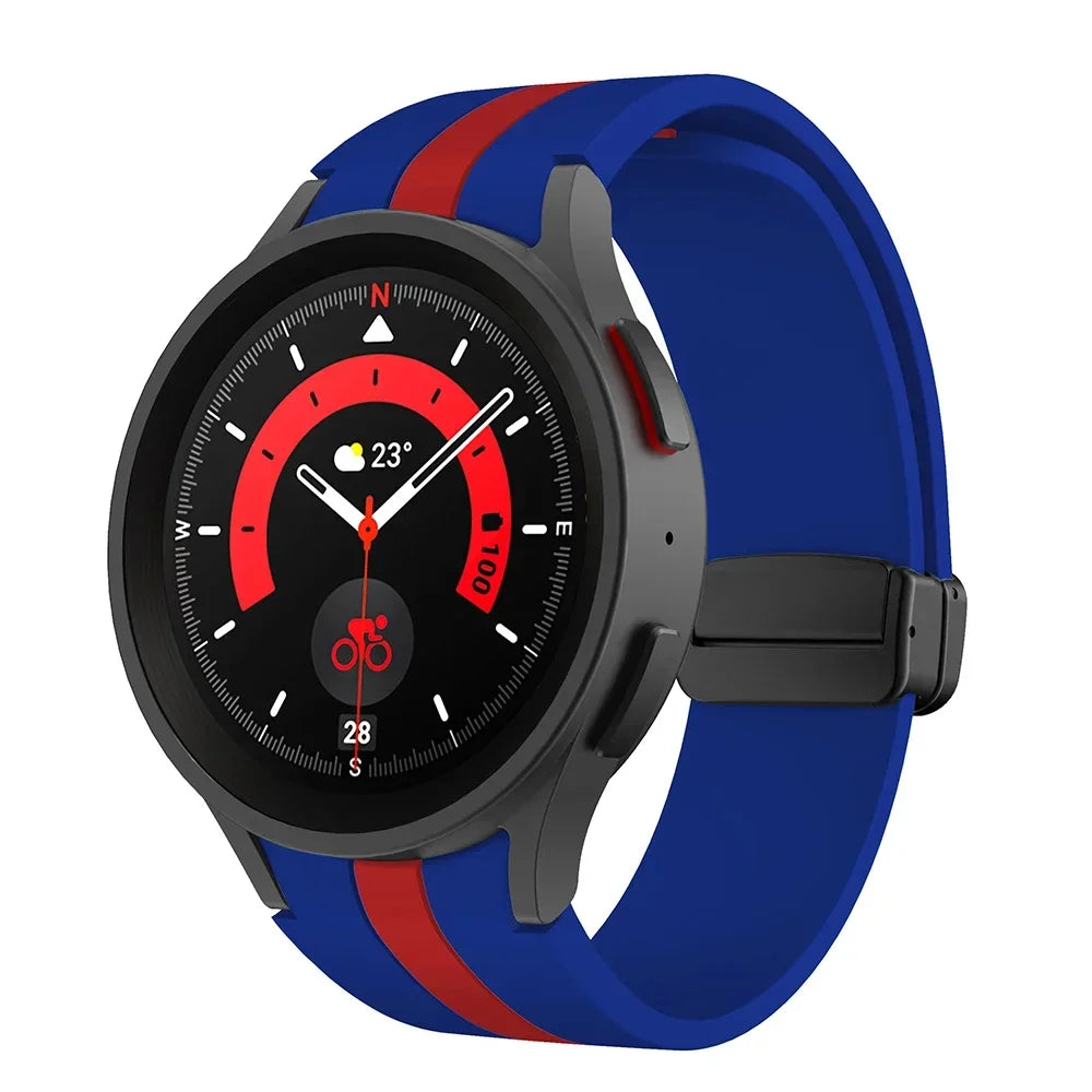 Komfort - Stil vereint: Atmungsaktives Silikonarmband mit Magnetschnalle für Galaxy Watch