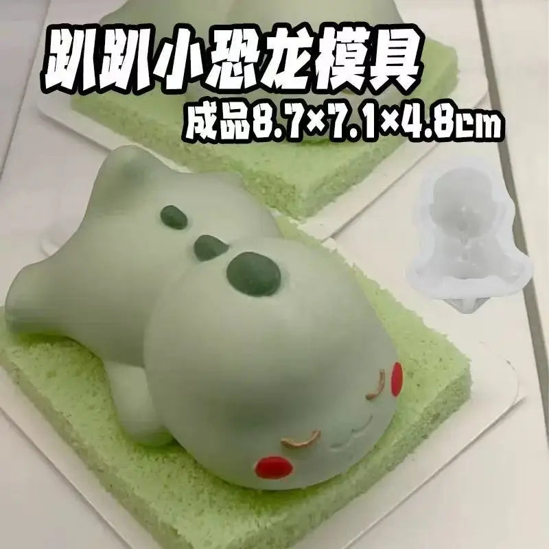 Kreative Dinosaurier Mousse- und Kuchenform aus flexiblem Silikon