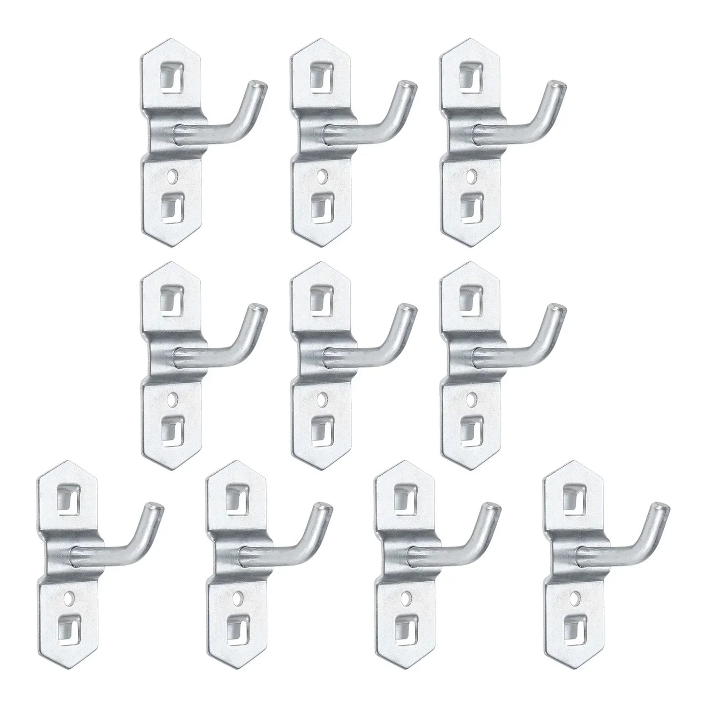 10x Lochbretthaken 25mm Stahl Haken für Werkzeuge Küche Garage