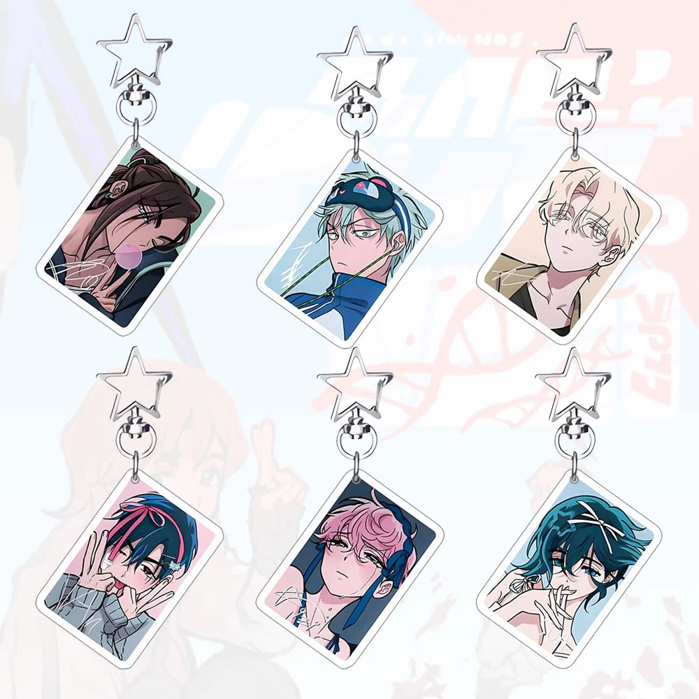 Anime Acryl Schlüsselanhänger mit Metallring 6cm für Fans und Cosplay