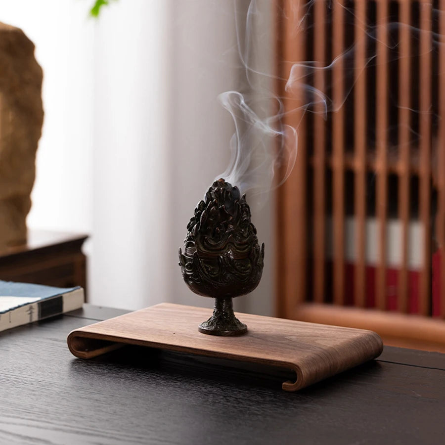 Rechteckiges Holz Display Rack mit hitzebeständigem Tablett