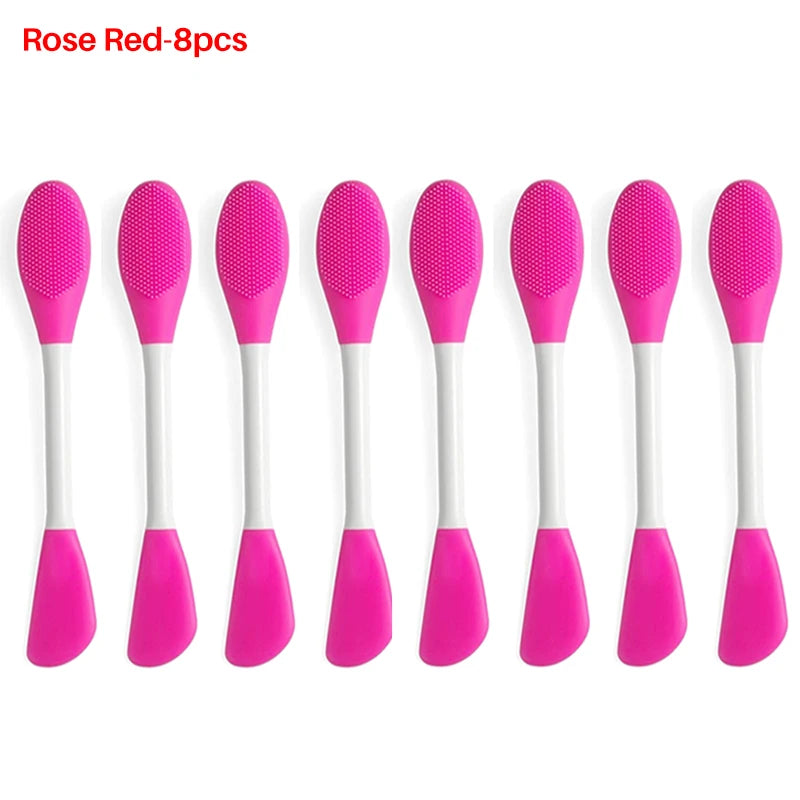 Gesicht Pinsel Set Silikon Applikator Lotion Spachtel Peeling Brush