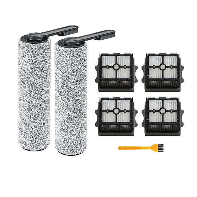 Langlebiges Ersatzset mit Bürstenwalze - waschbarem HEPA-Filter für Akku-Nasssauger