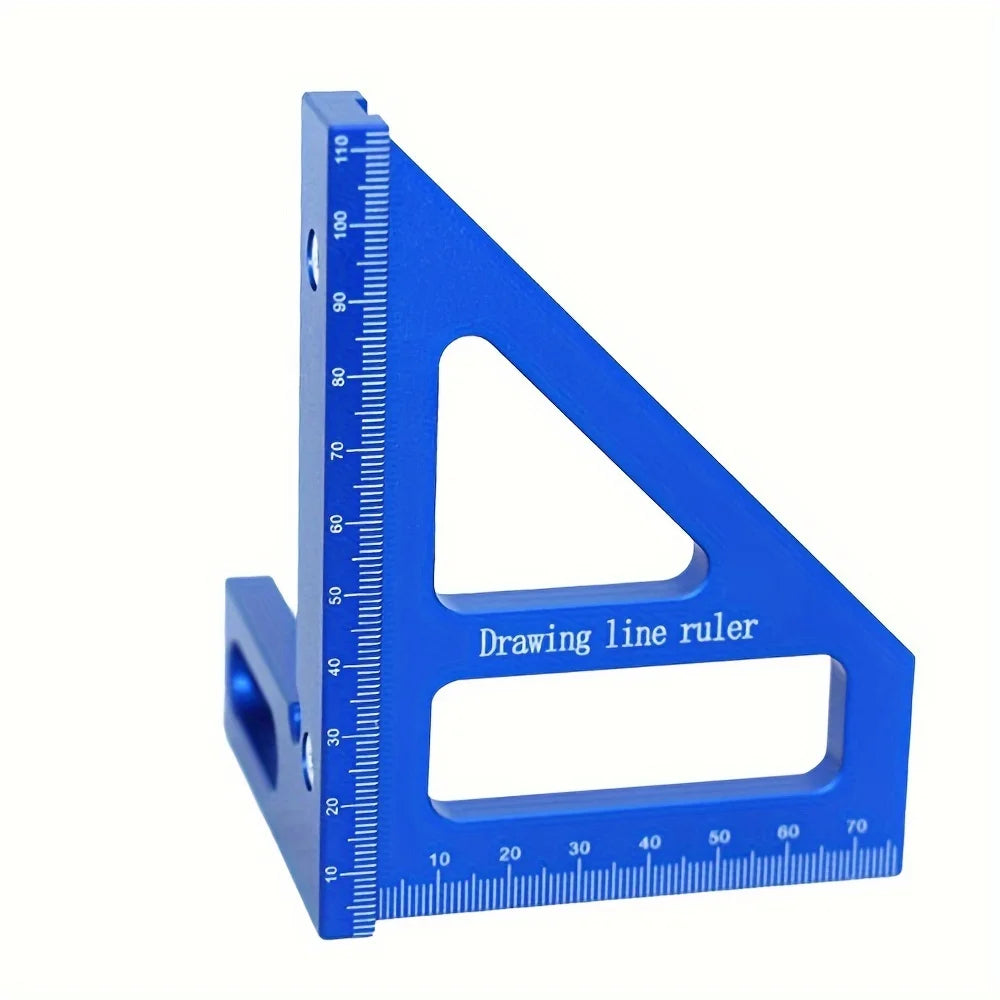 Multifunktionaler Aluminium-Winkelmesser 45/90° für präzise Holzbearbeitung