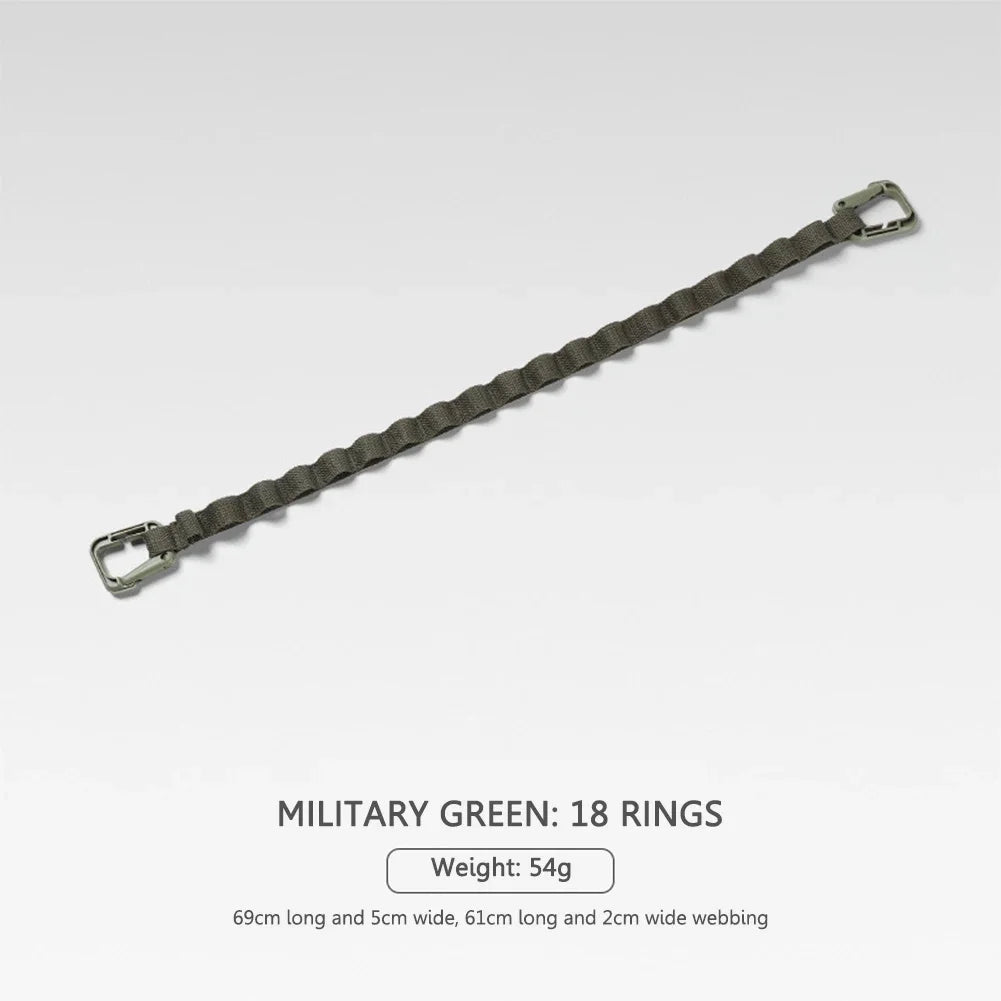 Multi-Clip Camping Wäscheleine mit 5 10 oder 18 Aufhängeringen Strap