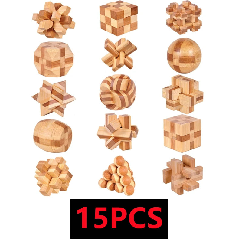 Hölzernes IQ Geduldsspiel 3D Puzzle für Kinder ab 14 Jahren