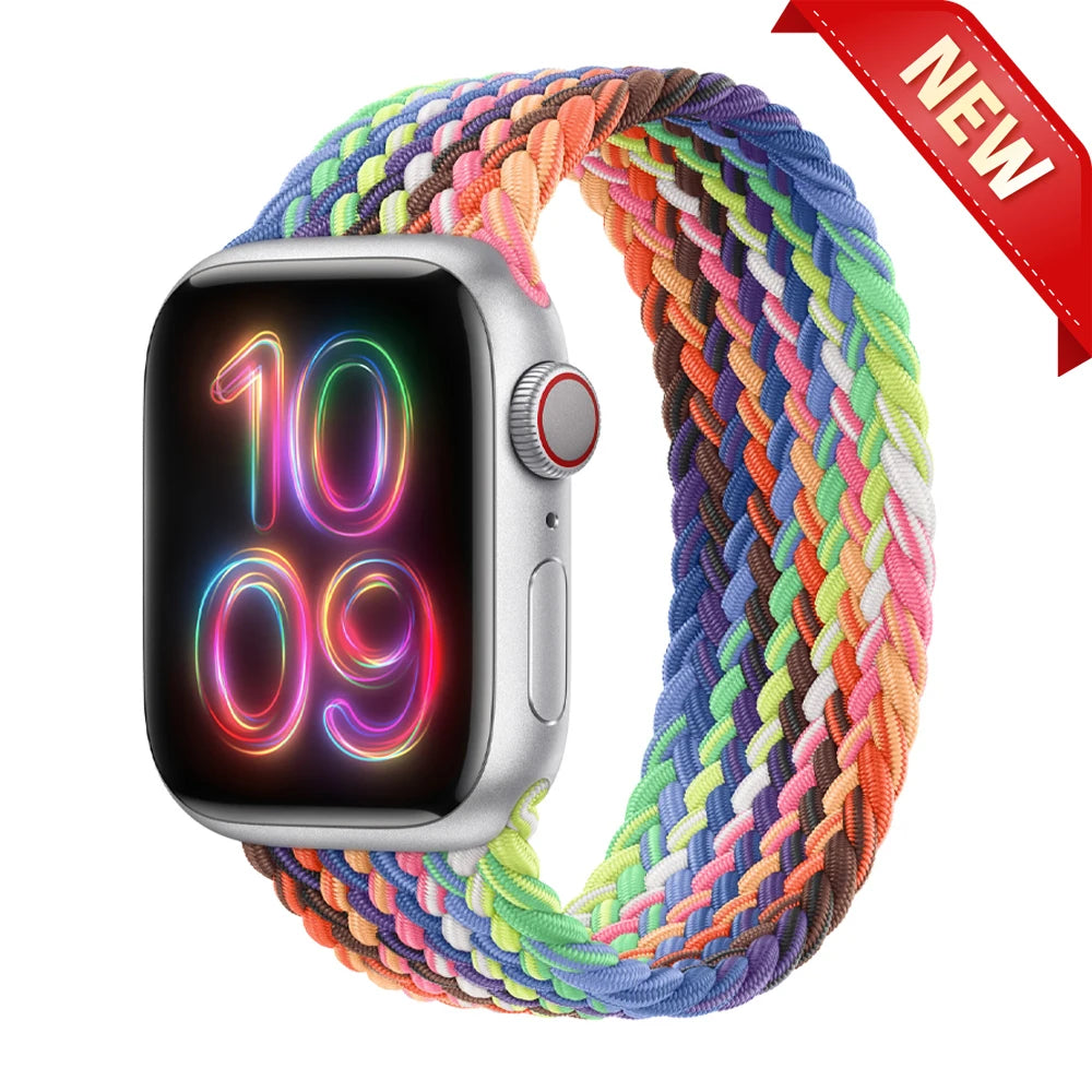 Geflochtenes Solo Loop Ersatzarmband für Smartwatch 38-49mm Unisex
