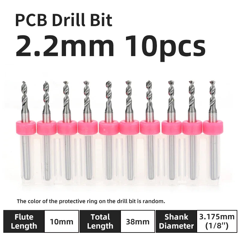 Präzisions Mikrobohrer Set Wolframkarbid für PCB Holz CNC 0.1-3.175mm