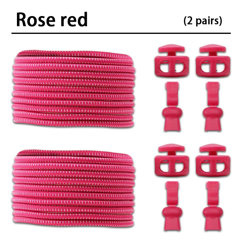 2 Paar Elastische Schnürsenkel Rund 100cm Ohne Binden Komfortabler Halt