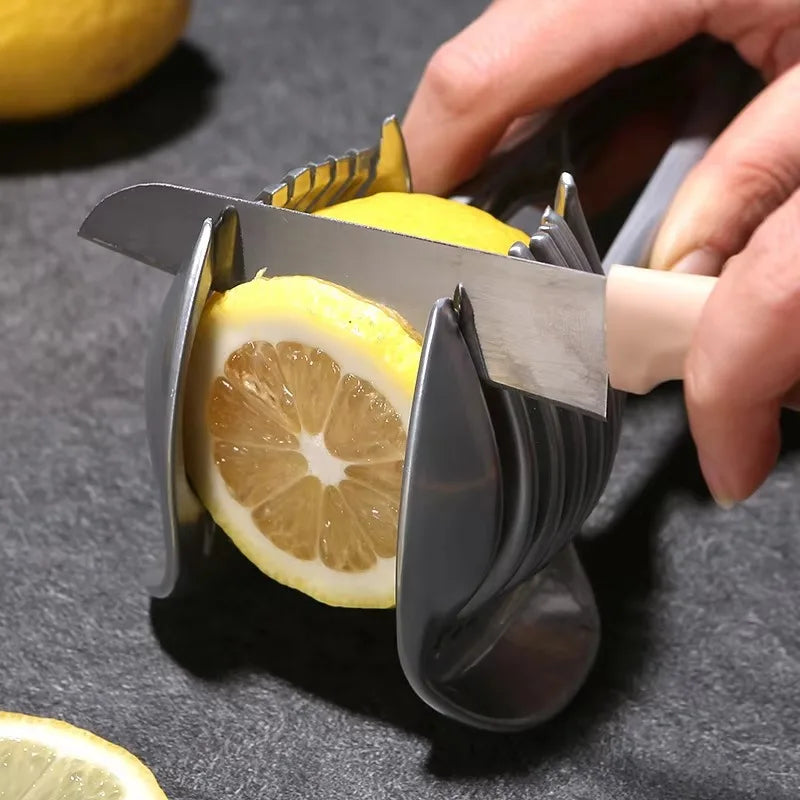 Edelstahl Zitrone - Tomaten Slicer - Handliches Küchenmesser für Obst