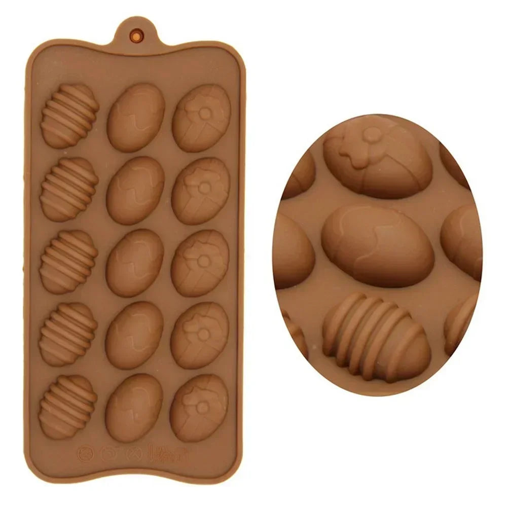 Ostereier Silikonform | 15er Hohlräume für Backen - Schokolade