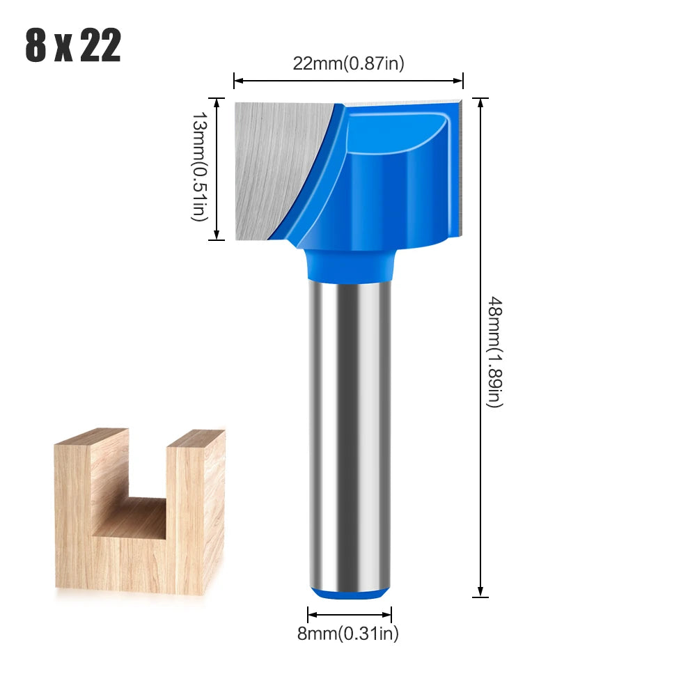 Präzises Holzfräser-Set mit 17 Schlitzschneider-Bits in 8mm Schaft