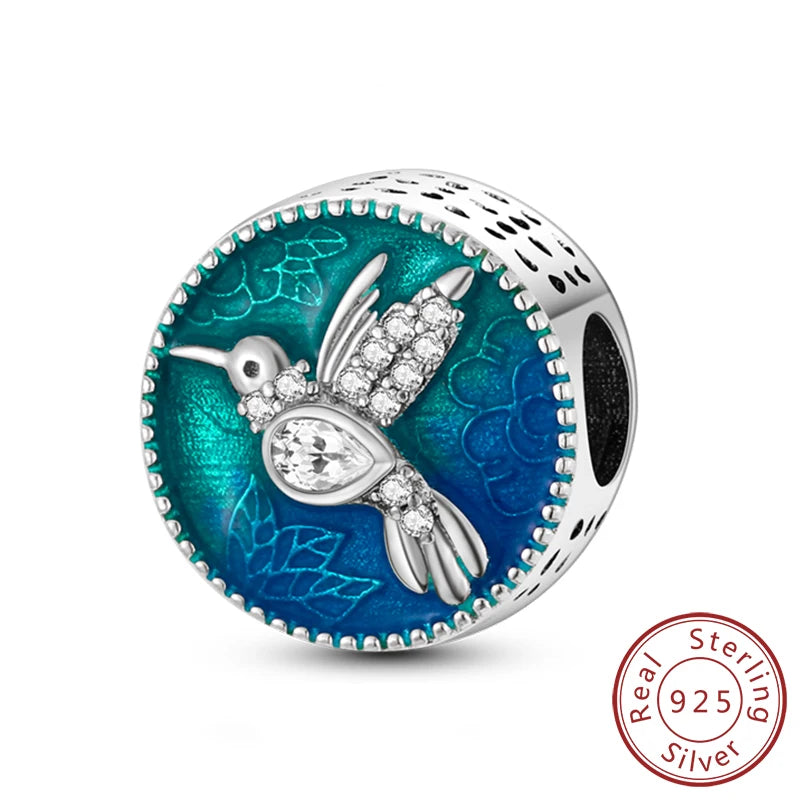Funkelnder Schmetterlings-Charm aus 925 Sterlingsilber mit Zirkon – Elegant - Leicht