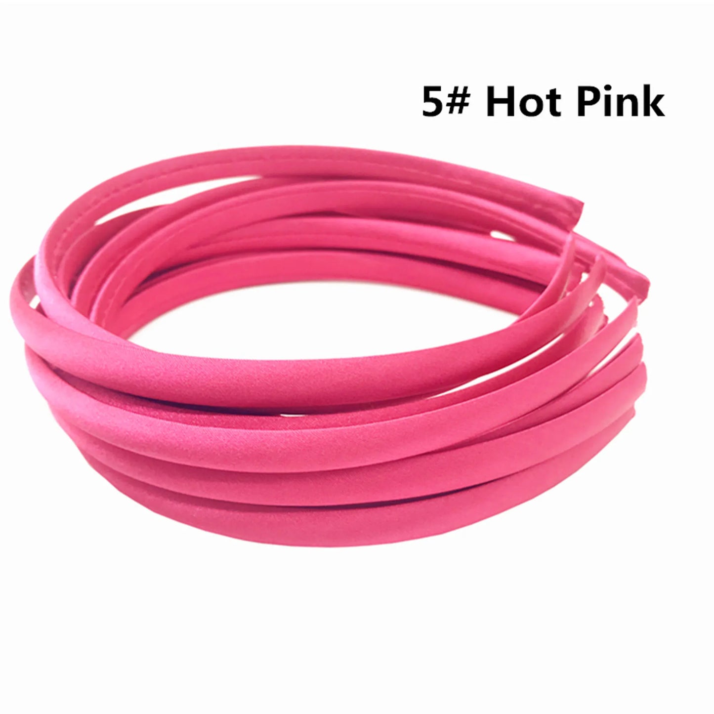 Stoffbezogenes Haarband 1 cm Breite Unisex 10/60 Stück bunte Farben