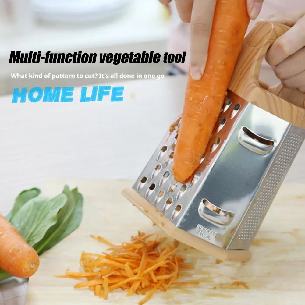 Multifunktionale 6-seitige Edelstahl Gemüse-Box-Reibe Slicer Zerkleinerer