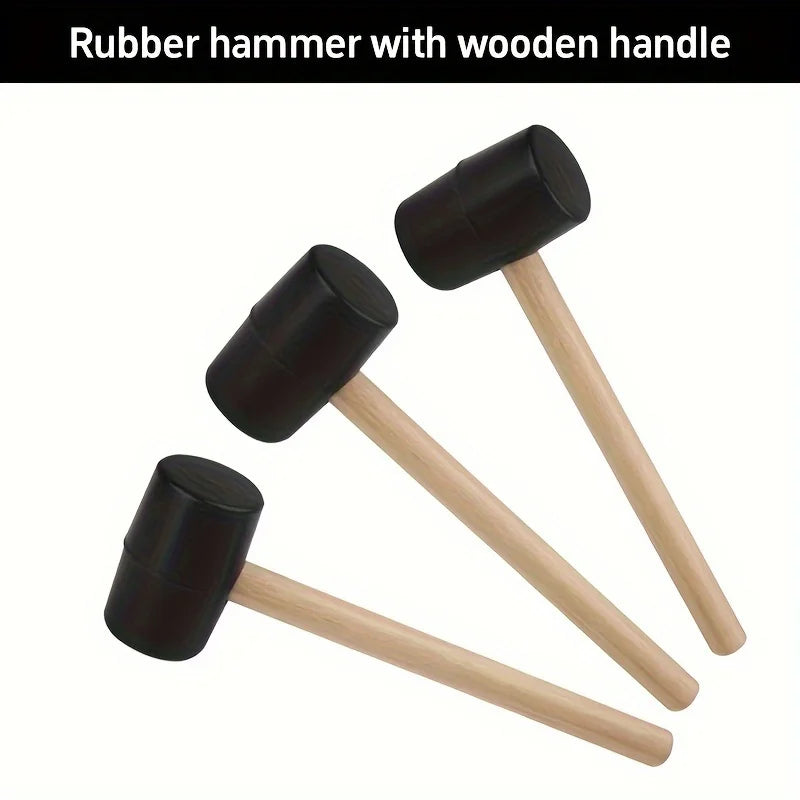 Umweltfreundlicher Gummihammer mit Holzgriff – robust - präzise für Camping - Handwerk