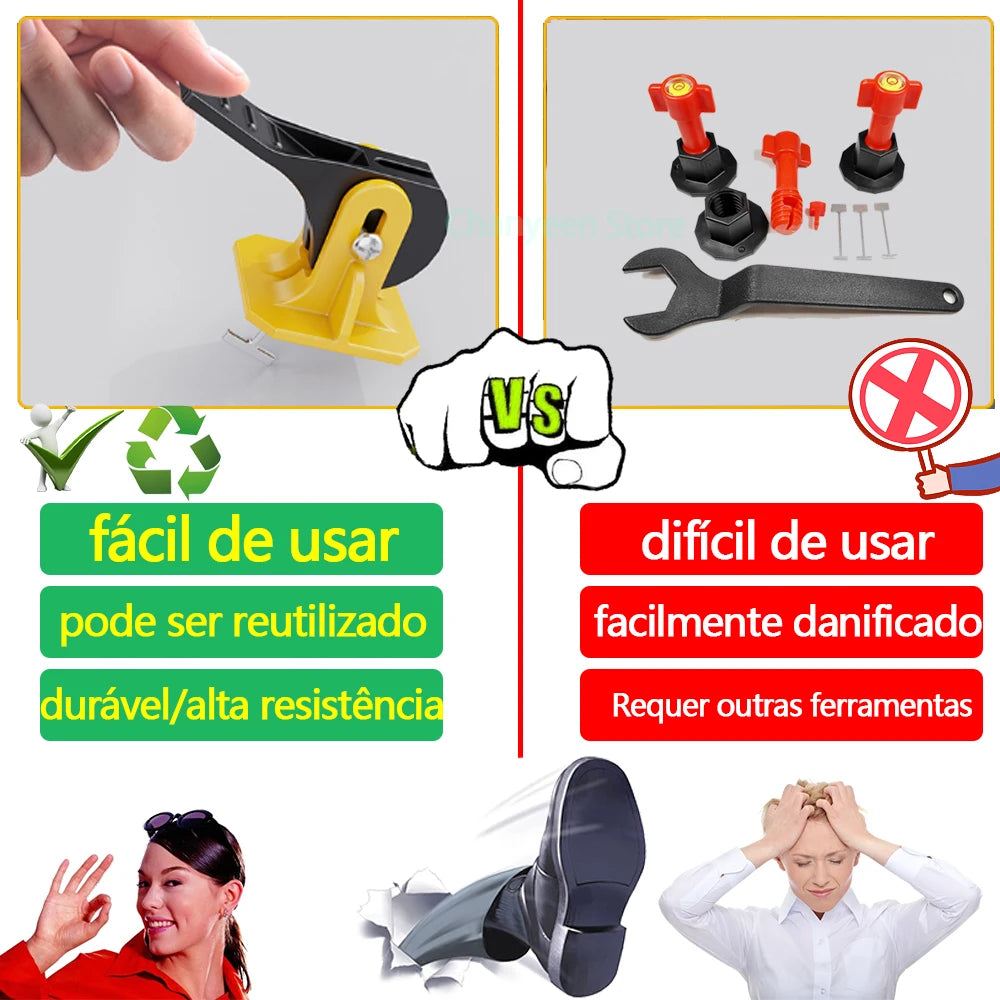 50er Set Nivelliersystem Clips für präzise Fliesenverlegung