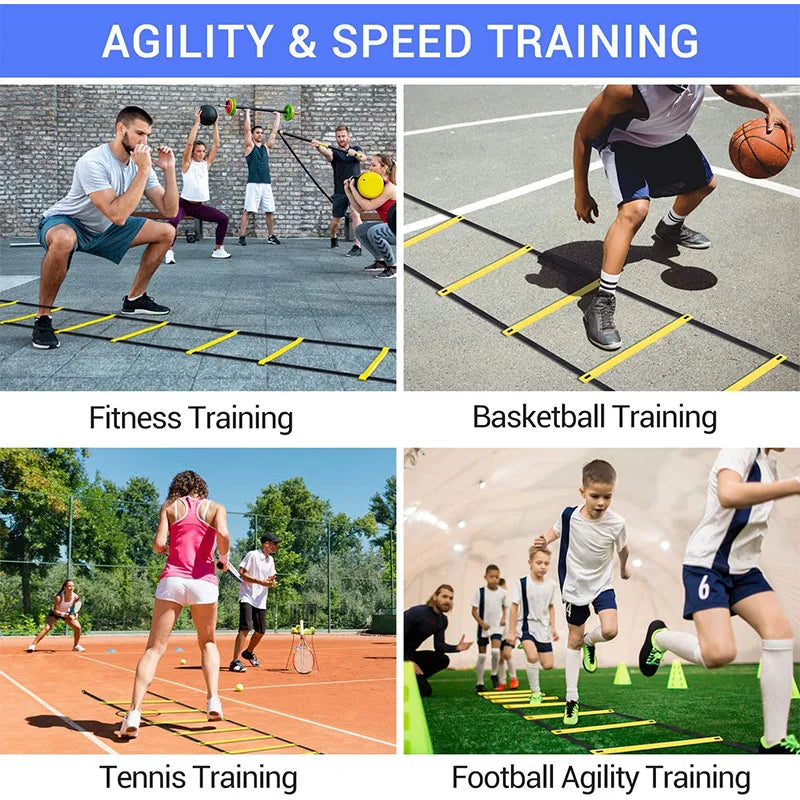 Agility-Leiter aus robustem Nylonseil – Flexibles Training in leuchtendem Gelb