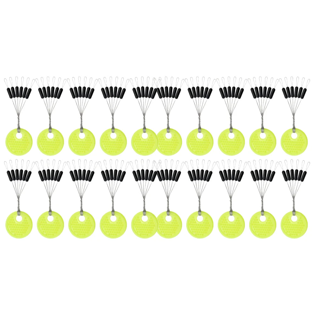 60pcs Gummi Stopper Set für Karpfenangeln mit elastischen Raumbohnen