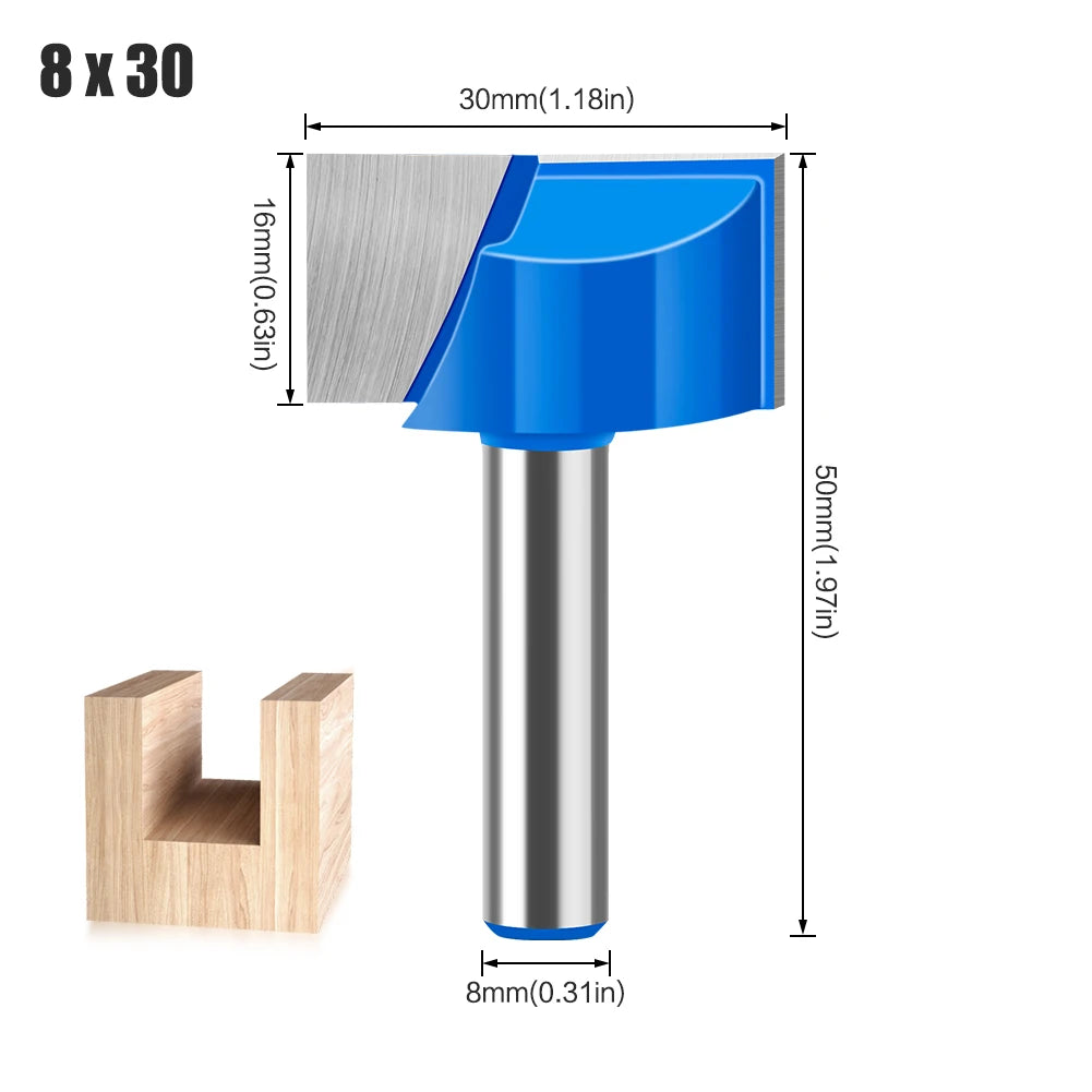 Präzises Holzfräser-Set mit 17 Schlitzschneider-Bits in 8mm Schaft