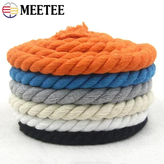 Buntes Baumwollseil 5 8 10 12 20 mm 5 m Makramee Kordel Nähzubehör