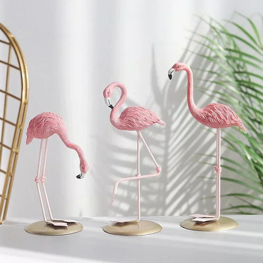 Dekorative Flamingo Resin Figur Miniaturen für Wohnzimmer Schreibtisch