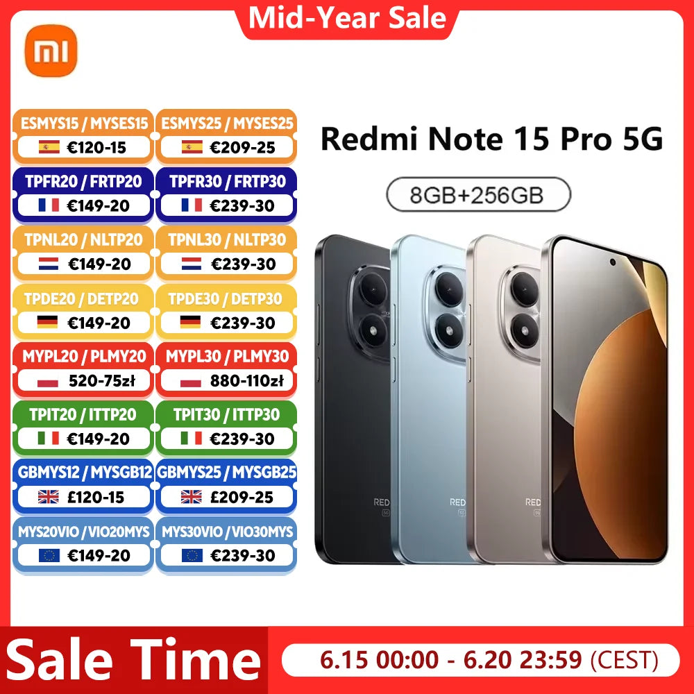 Xiaomi Redmi Note 15 Pro 5G Smartphone 200MP Kamera