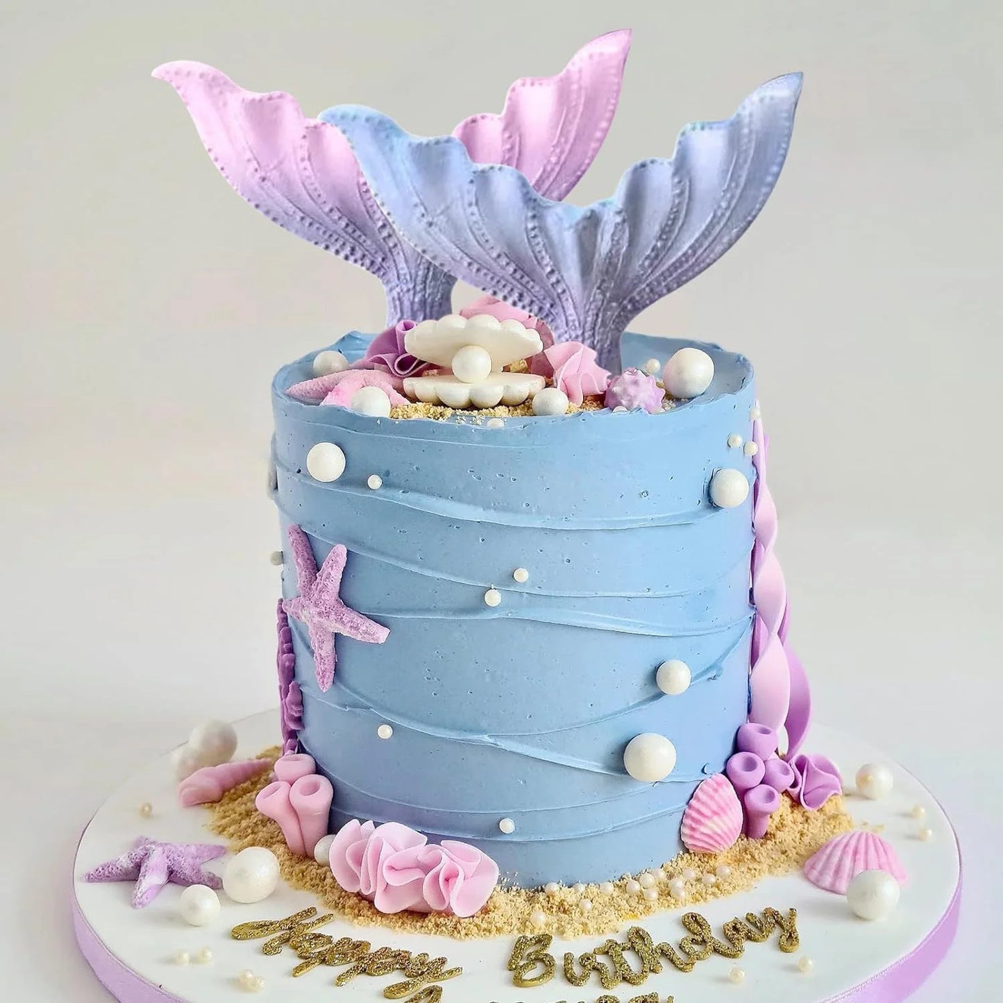 Meerjungfrau Fondant-Form Set 3-tlg.: Flexible Silikonformen für kreative Kuchen